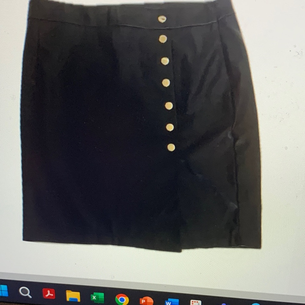 INC Faux Leather Button-Front Pencil Skirt Sz L. NWT